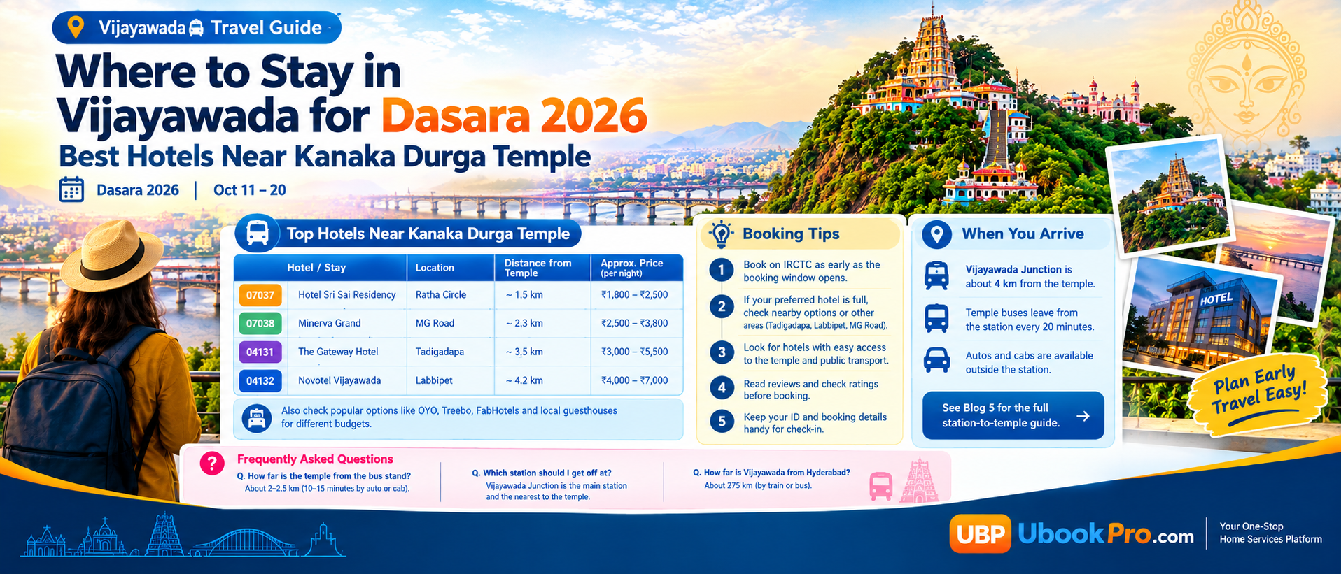 Where to Stay in Vijayawada for Dasara 2026: Best Hotels Near Kanaka Durga Temple