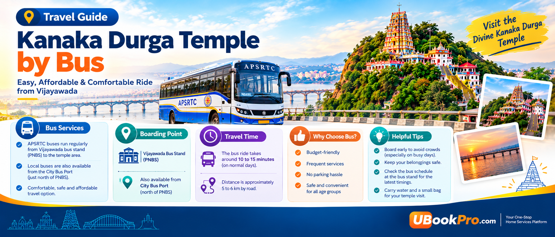 Kanaka Durga Temple by Bus